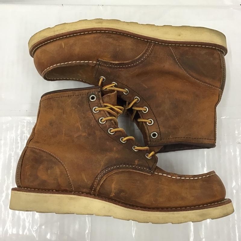 レッドウィング RED WING ブーツ ショートブーツ 8876 USA8E 26cm 箱有 ワークブーツ US：8 無地 茶 / ブラウン /  メンズ USED 古着 中古 10103094