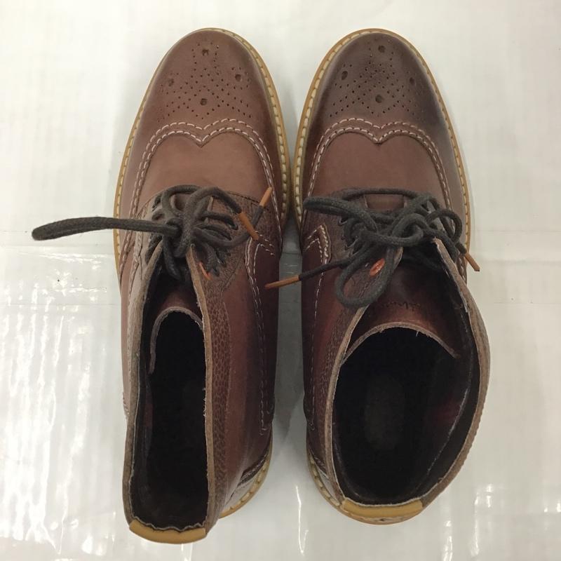 クラークス Clarks ブーツ ショートブーツ ウィングチップ メダリオン DARBY TOP 20356164 UK7.5 25.5cm 箱有 ロゴ、文字 茶 / ブラウン /  メンズ USED 古着 中古 10103095