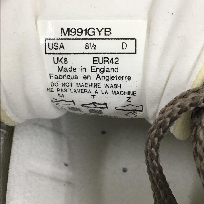 ニューバランス New Balance スニーカー スニーカー M991GYB 26.5cm イングランド製 箱有 US：8.5 ロゴ、文字 カーキ / カーキ / X 茶 / ブラウン / X ベージュ / ベージュ /  メンズ USED 古着 中古 10103097