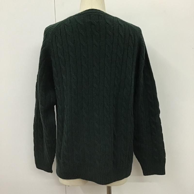ビームス BEAMS ニット、セーター 長袖 L 無地 緑 / グリーン /  メンズ USED 古着 中古 10103100