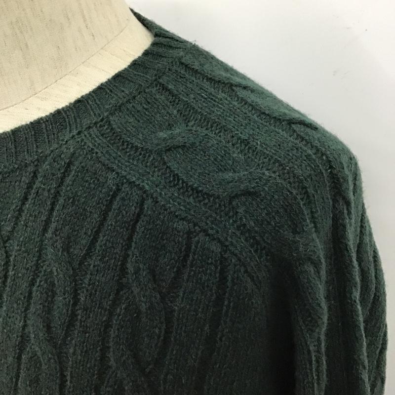 ビームス BEAMS ニット、セーター 長袖 L 無地 緑 / グリーン /  メンズ USED 古着 中古 10103100