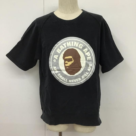 アベイシングエイプ A BATHING APE トレーナー 半袖 M プリント 黒 / ブラック /  メンズ USED 古着 中古 10103111
