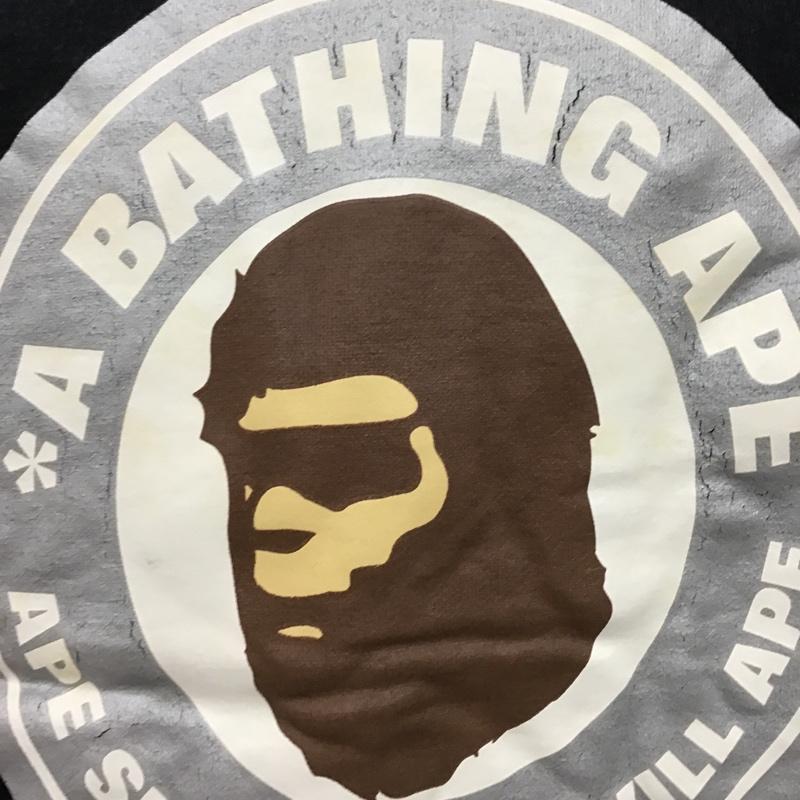 アベイシングエイプ A BATHING APE トレーナー 半袖 M プリント 黒 / ブラック /  メンズ USED 古着 中古 10103111