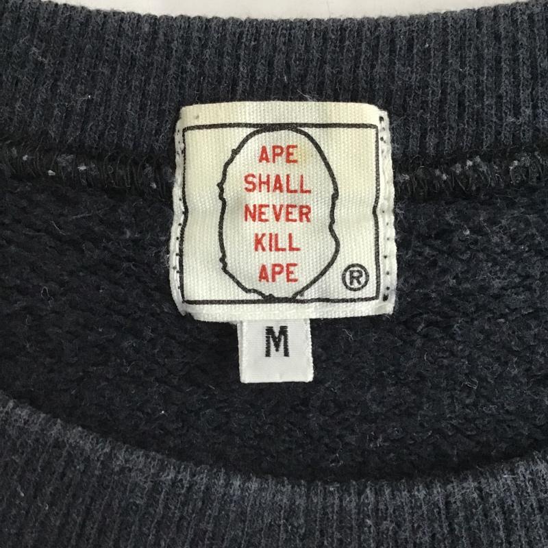 アベイシングエイプ A BATHING APE トレーナー 半袖 M プリント 黒 / ブラック /  メンズ USED 古着 中古 10103111