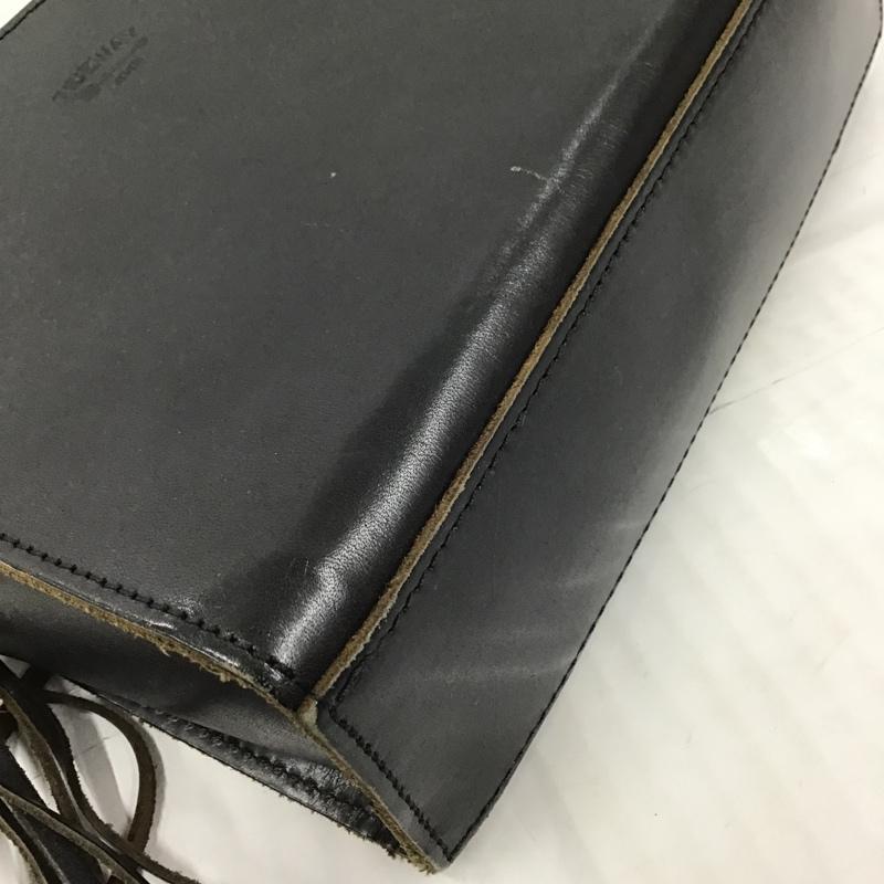 タイドウェイ TIDEWAY ショルダーバッグ ショルダーバッグ レザー ハンドバッグ 2WAY ロゴ、文字 黒 / ブラック /  レディース USED 古着 中古 10103131