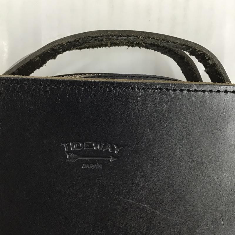 タイドウェイ TIDEWAY ショルダーバッグ ショルダーバッグ レザー ハンドバッグ 2WAY ロゴ、文字 黒 / ブラック /  レディース USED 古着 中古 10103131
