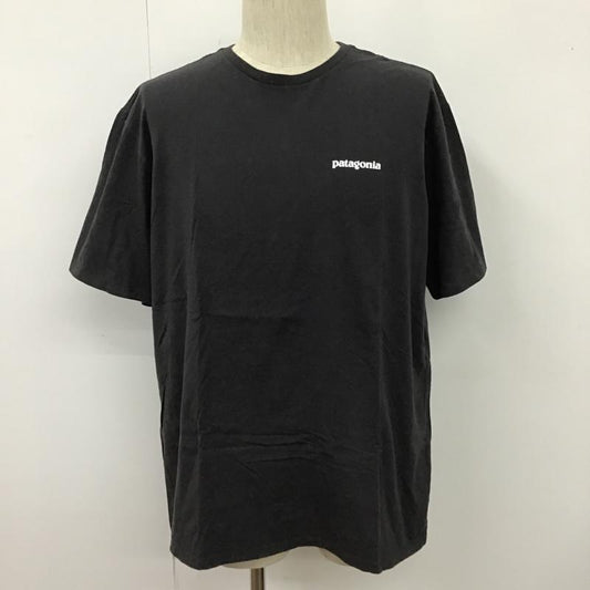 パタゴニア patagonia Tシャツ 半袖 半袖カットソー プリントTシャツ クルーネックカットソー M ロゴ、文字 黒 / ブラック /  メンズ USED 古着 中古 10103172