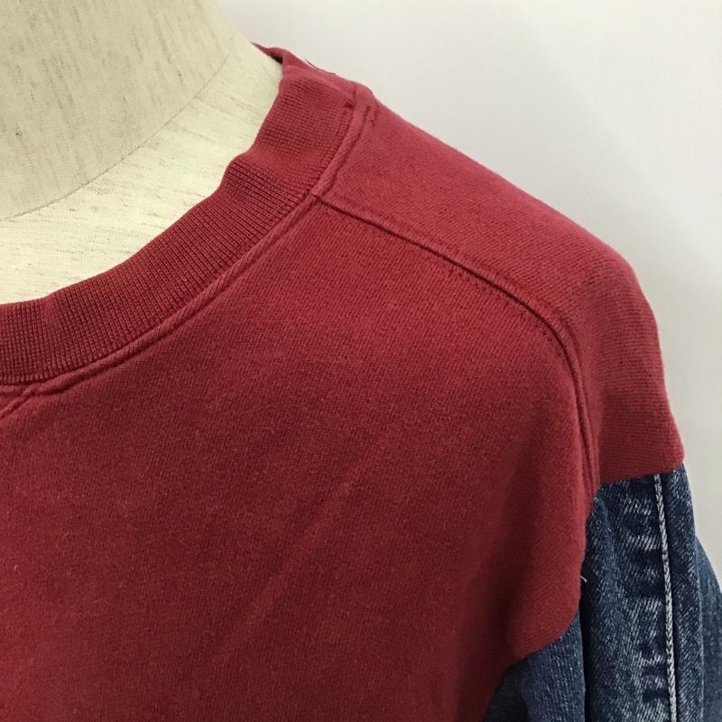 カーハート Carhartt トレーナー 長袖 長袖トレーナー スウェット カジュアルトレーナー LLbeanコラボ L ロゴ、文字 えんじ / ワインレッド / X インディゴ / インディゴ /  メンズ USED 古着 中古 10103179