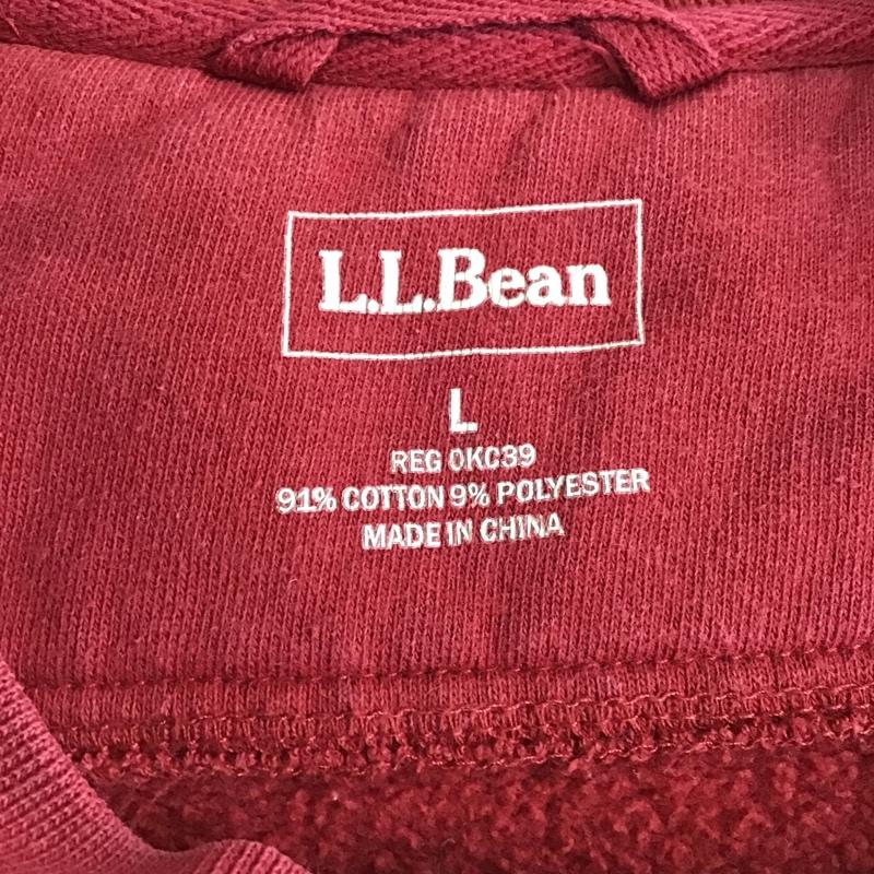 カーハート Carhartt トレーナー 長袖 長袖トレーナー スウェット カジュアルトレーナー LLbeanコラボ L ロゴ、文字 えんじ / ワインレッド / X インディゴ / インディゴ /  メンズ USED 古着 中古 10103179