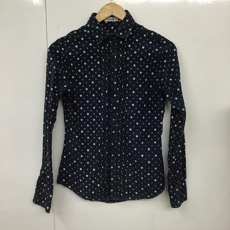 フォーティーファイブアールピーエム 45RPM シャツ、ブラウス 長袖 長袖シャツ カラーシャツ ドットシャツ カジュアルシャツ 2 総柄 X ドット 紺 / ネイビー /  メンズ USED 古着 中古 10103184