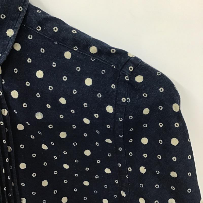フォーティーファイブアールピーエム 45RPM シャツ、ブラウス 長袖 長袖シャツ カラーシャツ ドットシャツ カジュアルシャツ 2 総柄 X ドット 紺 / ネイビー /  メンズ USED 古着 中古 10103184