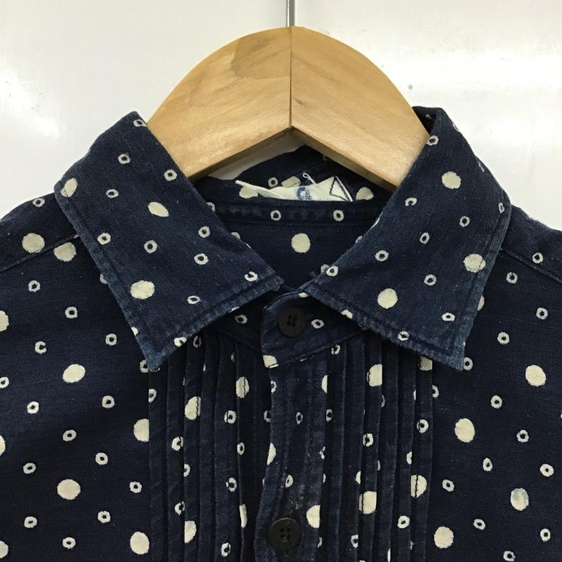 フォーティーファイブアールピーエム 45RPM シャツ、ブラウス 長袖 長袖シャツ カラーシャツ ドットシャツ カジュアルシャツ 2 総柄 X ドット 紺 / ネイビー /  メンズ USED 古着 中古 10103184