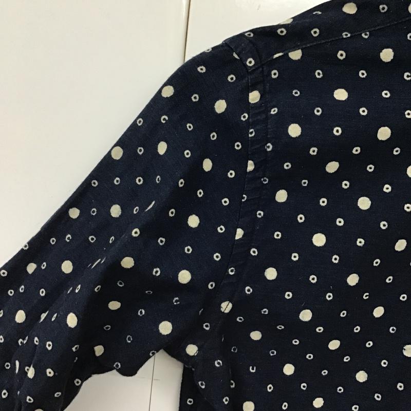 フォーティーファイブアールピーエム 45RPM シャツ、ブラウス 長袖 長袖シャツ カラーシャツ ドットシャツ カジュアルシャツ 2 総柄 X ドット 紺 / ネイビー /  メンズ USED 古着 中古 10103184