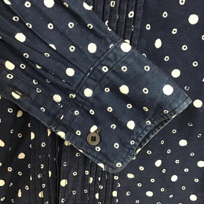 フォーティーファイブアールピーエム 45RPM シャツ、ブラウス 長袖 長袖シャツ カラーシャツ ドットシャツ カジュアルシャツ 2 総柄 X ドット 紺 / ネイビー /  メンズ USED 古着 中古 10103184