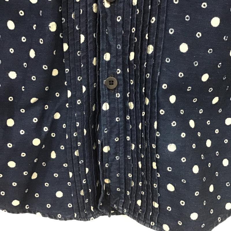 フォーティーファイブアールピーエム 45RPM シャツ、ブラウス 長袖 長袖シャツ カラーシャツ ドットシャツ カジュアルシャツ 2 総柄 X ドット 紺 / ネイビー /  メンズ USED 古着 中古 10103184