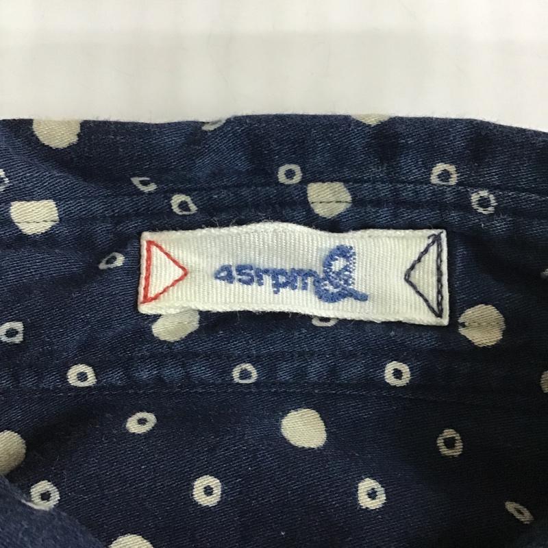 フォーティーファイブアールピーエム 45RPM シャツ、ブラウス 長袖 長袖シャツ カラーシャツ ドットシャツ カジュアルシャツ 2 総柄 X ドット 紺 / ネイビー /  メンズ USED 古着 中古 10103184