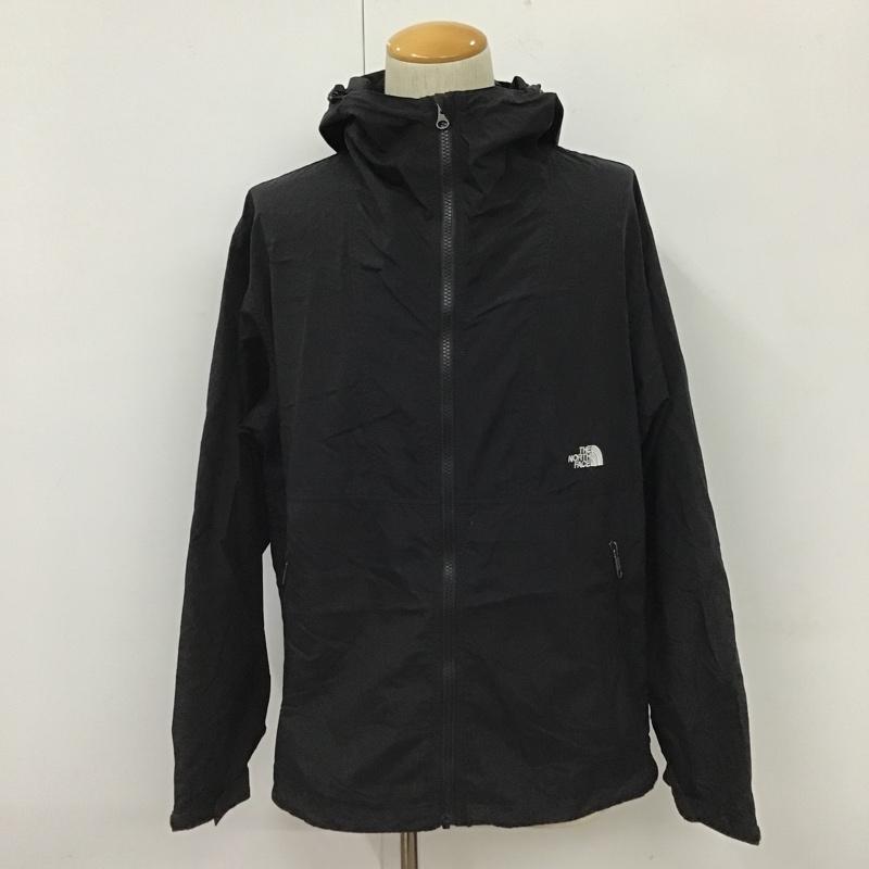 ザノースフェイス THE NORTH FACE ジャケット、上着 ジャンパー、ブルゾン NP71830 コンパクトジャケット ジップアップジャケット ナイロンジャケット L ロゴ、文字 黒 / ブラック /  メンズ USED 古着 中古 10103210