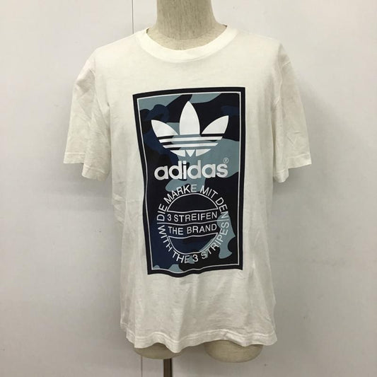 アディダスオリジナルス adidas originals シャツ、ブラウス 半袖 DX3662 Tシャツ 半袖カットソー プリントTシャツ L プリント 白 / ホワイト /  メンズ USED 古着 中古 10103222