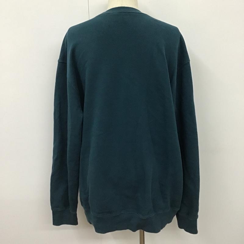 カーハート Carhartt トレーナー 長袖 長袖トレーナー スウェット クルーネックスウェット XXL ロゴ、文字 緑 / グリーン /  メンズ USED 古着 中古 10103223