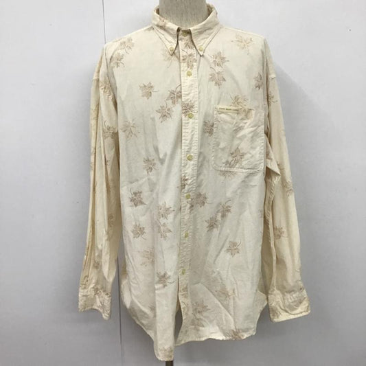 チャップスラルフローレン CHAPSRALPHLAUREN シャツ、ブラウス 長袖 長袖シャツ カラーシャツ ポケットシャツ 長袖カットソー ボタンダウンシャツ XL 総柄 ベージュ / ベージュ /  メンズ USED 古着 中古 10103246