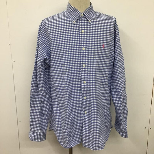 ラルフローレン RALPHLAUREN シャツ、ブラウス 長袖 長袖シャツ カラーシャツ ポケットシャツ 長袖カットソー ギンガムチェックシャツ L チェック 白 / ホワイト / X 水色 / ライトブルー /  メンズ USED 古着 中古 10103254