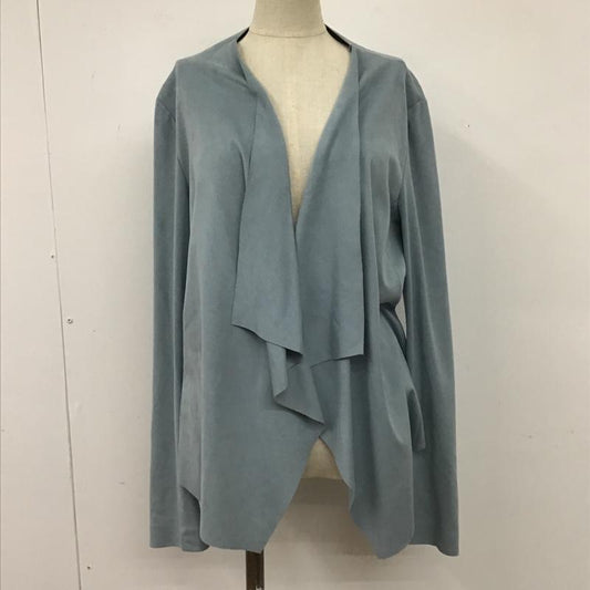 ザラベーシック ZARA BASIC カーディガン 長袖 長袖カーディガン 長袖カットソー ノーカラージャケット 前開カーディガン XS 無地 水色 / ライトブルー /  レディース USED 古着 中古 10103268
