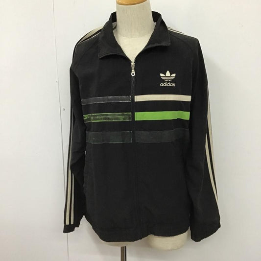 アディダス adidas ジャケット、上着 ジャンパー、ブルゾン ジップアップジャケット ジャンパー ジャケット カジュアルジャケット 古着 M ロゴ、文字 黒 / ブラック /  メンズ USED 古着 中古 10103277