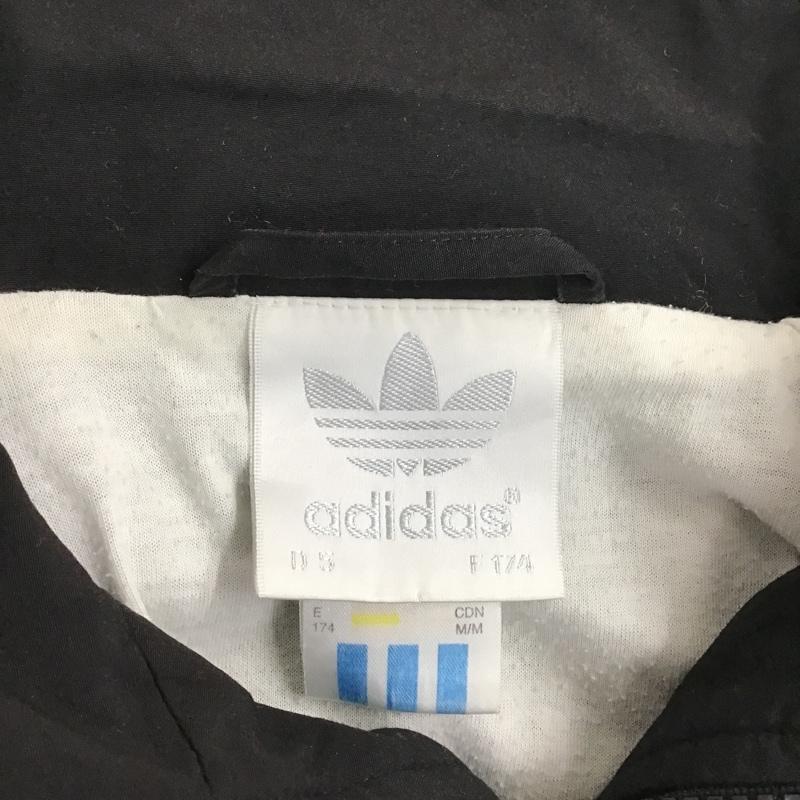アディダス adidas ジャケット、上着 ジャンパー、ブルゾン ジップアップジャケット ジャンパー ジャケット カジュアルジャケット 古着 M ロゴ、文字 黒 / ブラック /  メンズ USED 古着 中古 10103277