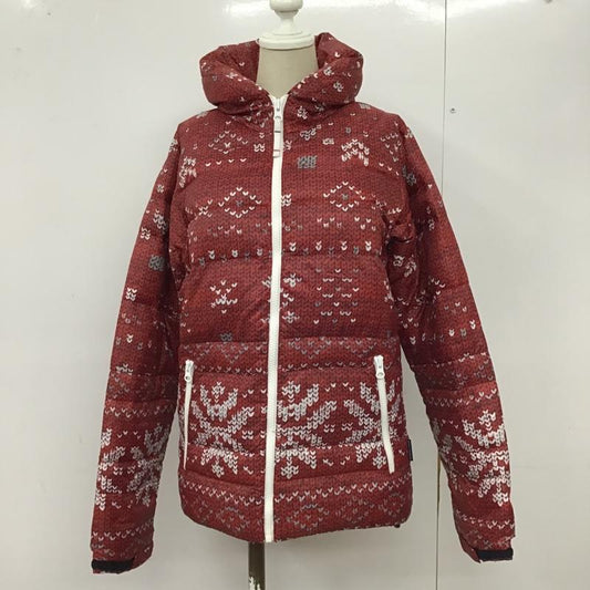 ヘリーハンセン HELLY HANSEN ジャケット、上着 ジャンパー、ブルゾン HE11601 ダウンジャケット アウター ジップアップジャケット L 総柄 X プリント 赤 / レッド /  レディース USED 古着 中古 10103284