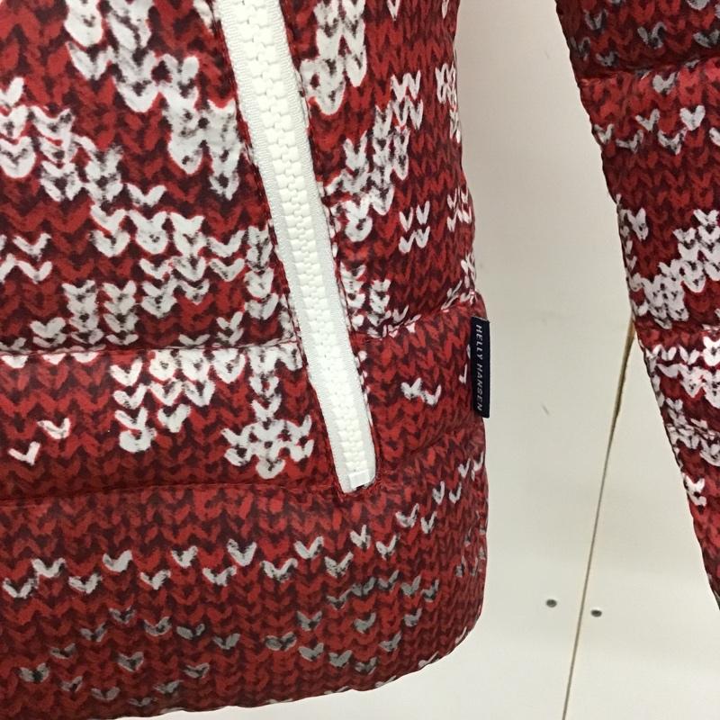 ヘリーハンセン HELLY HANSEN ジャケット、上着 ジャンパー、ブルゾン HE11601 ダウンジャケット アウター ジップアップジャケット L 総柄 X プリント 赤 / レッド /  レディース USED 古着 中古 10103284