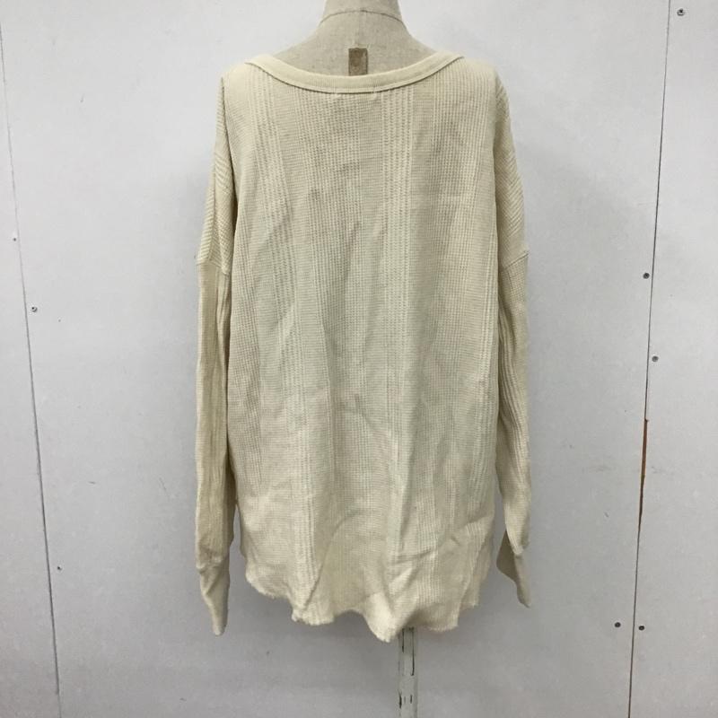 フリークスストア FREAK'S STORE カットソー 長袖 ヘンリーネックカットソー 長袖ワッフルカットソー ロングスリーブカットソー FREE 無地 ベージュ / ベージュ /  レディース USED 古着 中古 10103289
