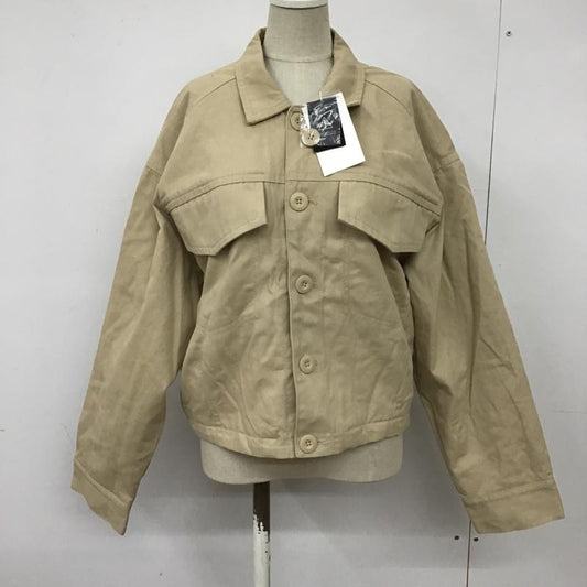 アズールバイマウジー AZUL BY MOUSSY ジャケット、上着 ジャンパー、ブルゾン 250DSS30-028B ポケットショートジャケット アウター カラージャケット L 無地 ベージュ / ベージュ /  レディース USED 古着 中古 10103293