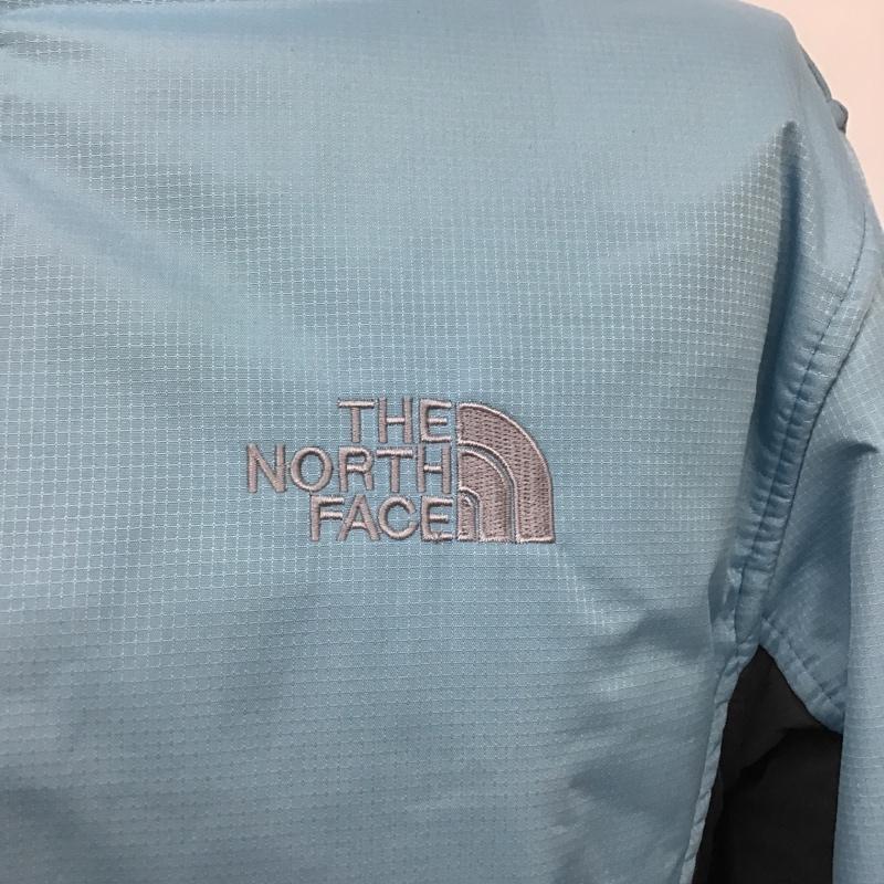 ザノースフェイス THE NORTH FACE ジャケット、上着 ジャンパー、ブルゾン ジップアップジャケット ジャンパー ジャケット カジュアルジャケット L ロゴ、文字 水色 / ライトブルー / X 黒 / ブラック /  メンズ USED 古着 中古 10103295