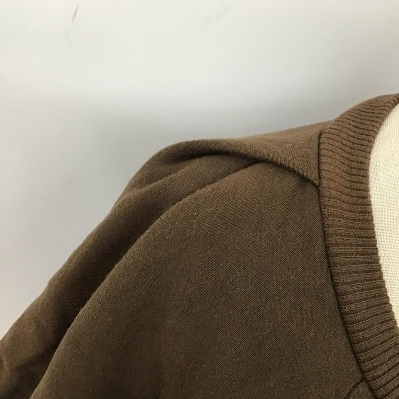 ザラ ZARA ワンピース ロングスカート 半袖ロングワンピース スウェットワンピース ロングフレアスカート L 無地 茶 / ブラウン /  レディース USED 古着 中古 10103311