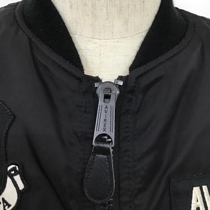 アヴィレックス AVIREX ジャケット、上着 ジャンパー、ブルゾン 6182185 MA-1 X-15 フライトジャケット ジップアップジャケット アウター M ロゴ、文字 黒 / ブラック /  メンズ USED 古着 中古 10103358