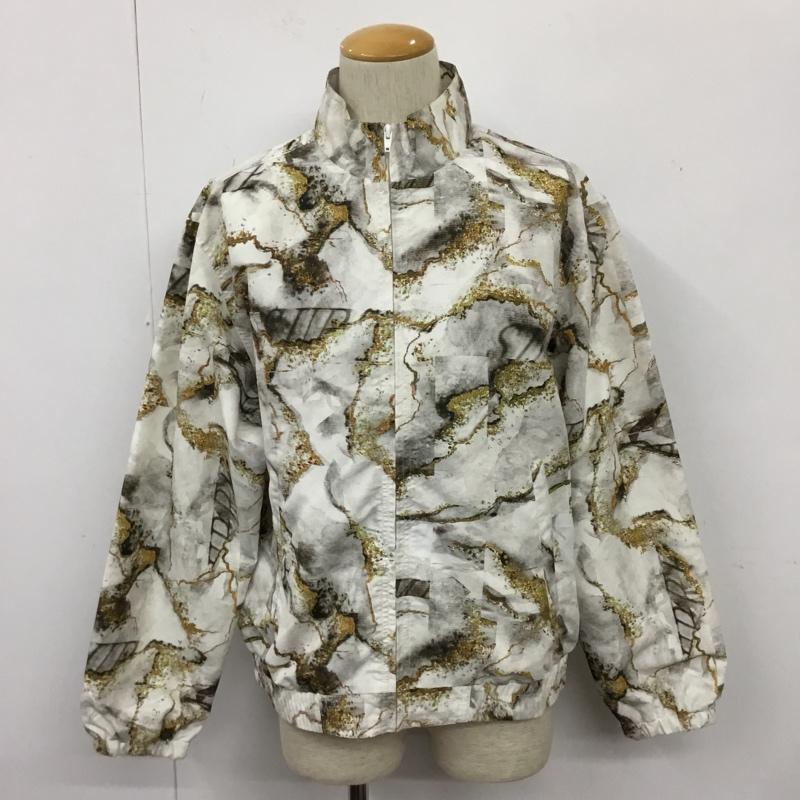 シュプリーム Supreme ジャケット、上着 ジャンパー、ブルゾン 20AW マーブルトラックジャケット スタンドカラー ジップアップジャケット M 総柄 白 / ホワイト /  メンズ USED 古着 中古 10103361