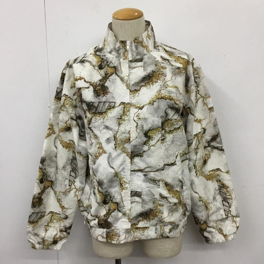 シュプリーム Supreme ジャケット、上着 ジャンパー、ブルゾン 20AW マーブルトラックジャケット スタンドカラー ジップアップジャケット M 総柄 白 / ホワイト /  メンズ USED 古着 中古 10103361