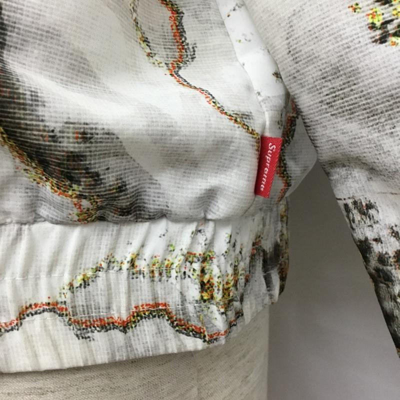 シュプリーム Supreme ジャケット、上着 ジャンパー、ブルゾン 20AW マーブルトラックジャケット スタンドカラー ジップアップジャケット M 総柄 白 / ホワイト /  メンズ USED 古着 中古 10103361