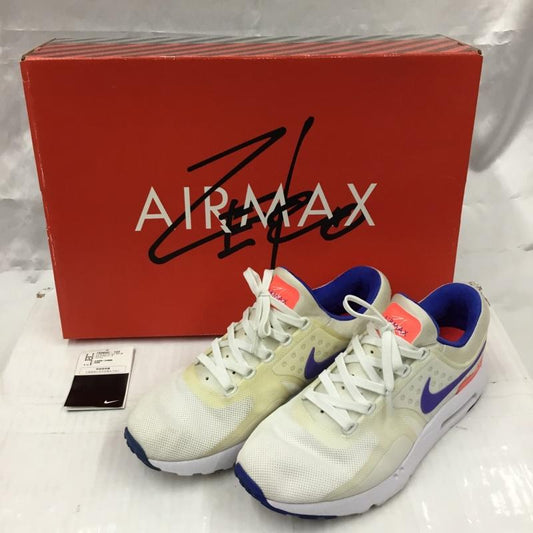 ナイキ NIKE スニーカー スニーカー 789695-105 AIR MAX ZERO QS 28cm 箱有 28.0cm ロゴ、文字 白 / ホワイト / X 青 / ブルー / X 桃 / ピンク /  メンズ USED 古着 中古 10103362