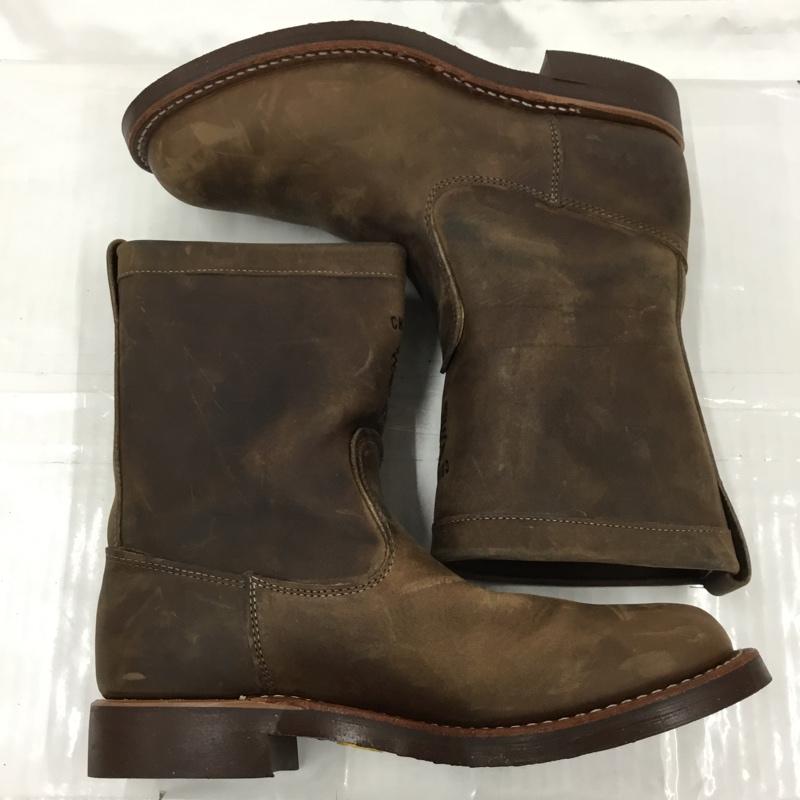 チペワ Chippewa ブーツ 一般 91093 VINTAGE WELLINGTON BOOTS 7.5D ワンポイント 茶 / ブラウン /  メンズ USED 古着 中古 10103393