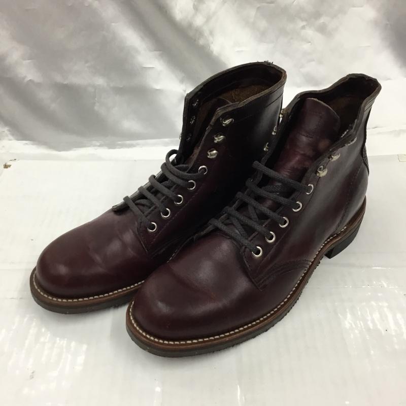 チペワ Chippewa ブーツ ショートブーツ ワークブーツ 26cm 26.0cm 無地 ダークブラウン / ダークブラウン /  メンズ USED 古着 中古 10103418