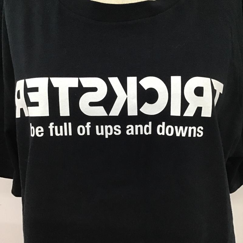 アズールバイマウジー AZUL BY MOUSSY Tシャツ 半袖 251GSC90-360E TRICKSTER TEE L ロゴ、文字 黒 / ブラック /  レディース USED 古着 中古 10103419