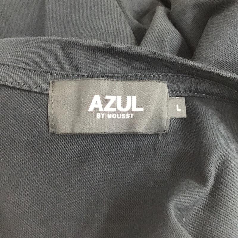 アズールバイマウジー AZUL BY MOUSSY Tシャツ 半袖 251GSC90-360E TRICKSTER TEE L ロゴ、文字 黒 / ブラック /  レディース USED 古着 中古 10103419