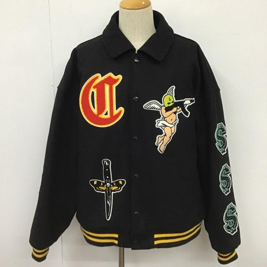 チラックス Chillax ジャケット、上着 ジャンパー、ブルゾン 21CLX-AW-09 カラージャケット アウター コート 前ボタンジャケット XL ロゴ、文字 黒 / ブラック /  メンズ USED 古着 中古 10103426