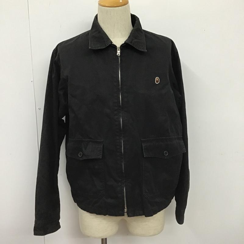 ベイプ BAPE ジャケット、上着 ジャンパー、ブルゾン ジップアップジャケット カラージャンパー ジャケット カジュアルジャケット M ロゴ、文字 黒 / ブラック /  メンズ USED 古着 中古 10103428