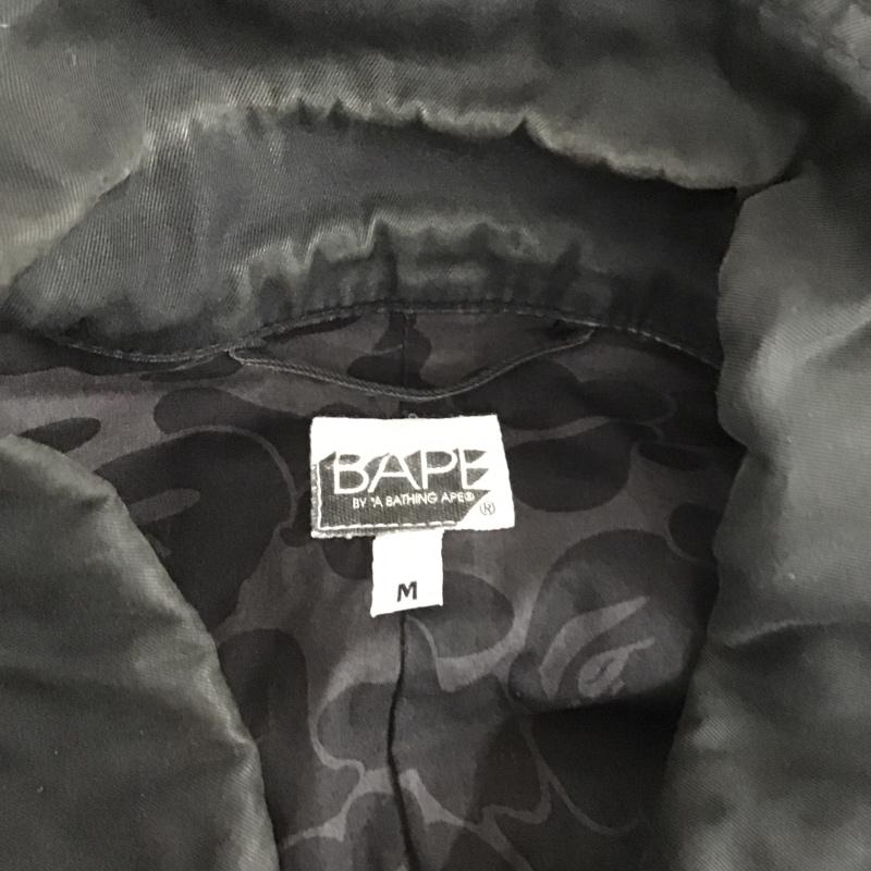ベイプ BAPE ジャケット、上着 ジャンパー、ブルゾン ジップアップジャケット カラージャンパー ジャケット カジュアルジャケット M ロゴ、文字 黒 / ブラック /  メンズ USED 古着 中古 10103428