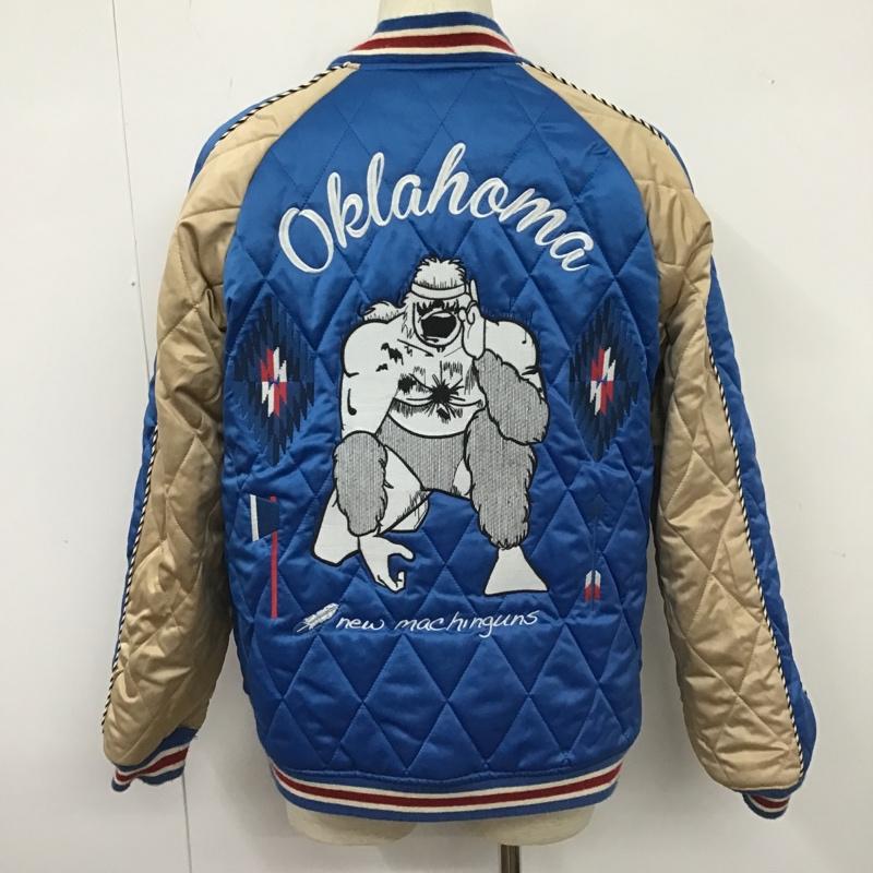 ビリバン BILLVAN ジャケット、上着 ジャンパー、ブルゾン ジップアップジャケット スカジャン アウター キルティングジャケット リバーシブルジャンパー 42 ロゴ、文字 X 刺繍 青 / ブルー / X 紺 / ネイビー /  メンズ USED 古着 中古 10103450