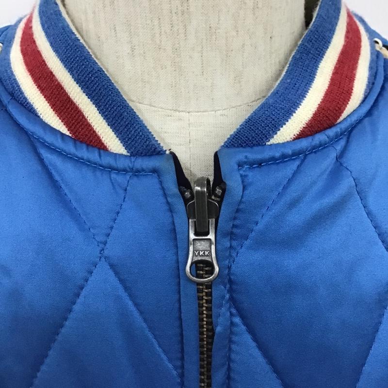 ビリバン BILLVAN ジャケット、上着 ジャンパー、ブルゾン ジップアップジャケット スカジャン アウター キルティングジャケット リバーシブルジャンパー 42 ロゴ、文字 X 刺繍 青 / ブルー / X 紺 / ネイビー /  メンズ USED 古着 中古 10103450