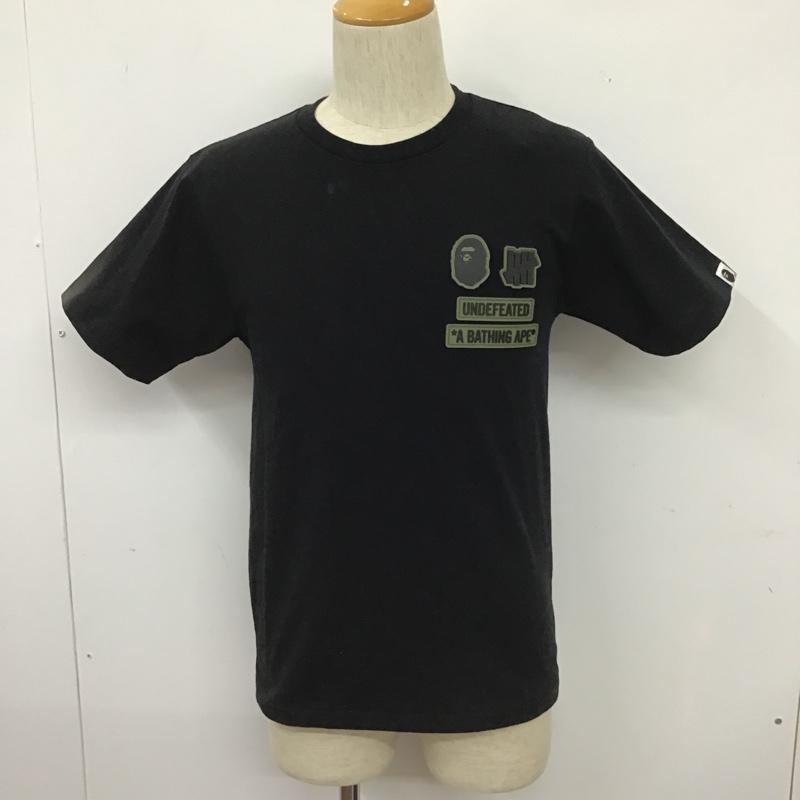 アベイシングエイプ A BATHING APE Tシャツ 半袖 S ロゴ、文字 黒 / ブラック /  メンズ USED 古着 中古 10103455
