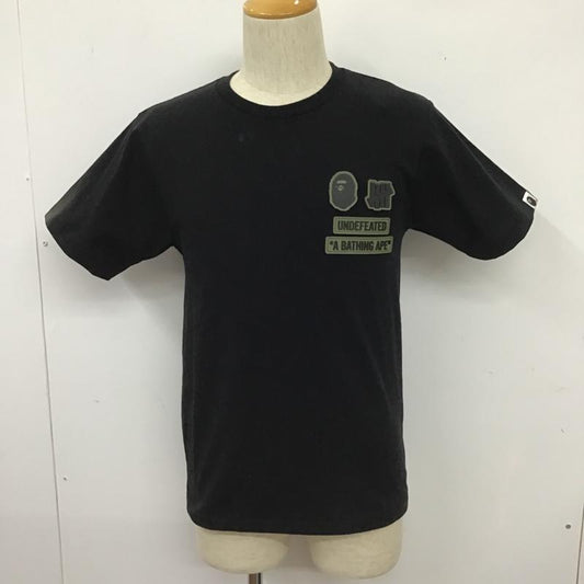 アベイシングエイプ A BATHING APE Tシャツ 半袖 S ロゴ、文字 黒 / ブラック /  メンズ USED 古着 中古 10103455
